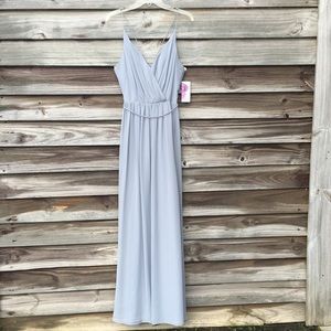 Silver chiffon formal